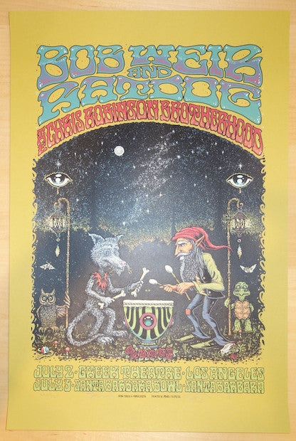 2014 Bob Weir & Ratdog - LA/Santa Barbara Silkscreen Concert Poster by Spusta & Forbes