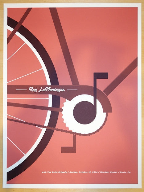 2014 Ray Lamontagne - Davis Silkscreen Concert Poster by Jason Munn