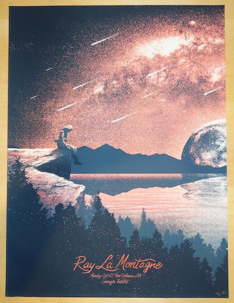 2014 Ray Lamontagne - New Orleans Silkscreen Concert Poster by Monkey Ink