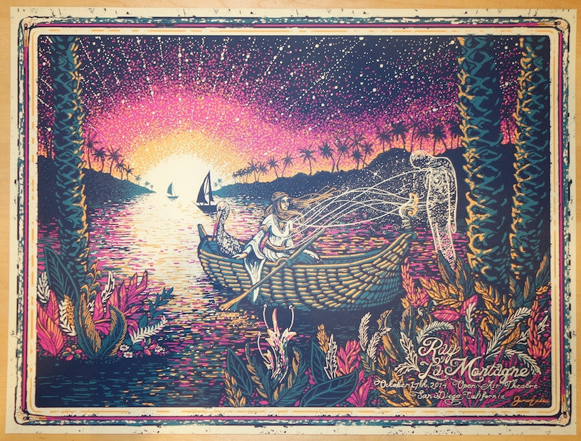 2014 Ray Lamontagne - San Diego Silkscreen Concert Poster by James Eads