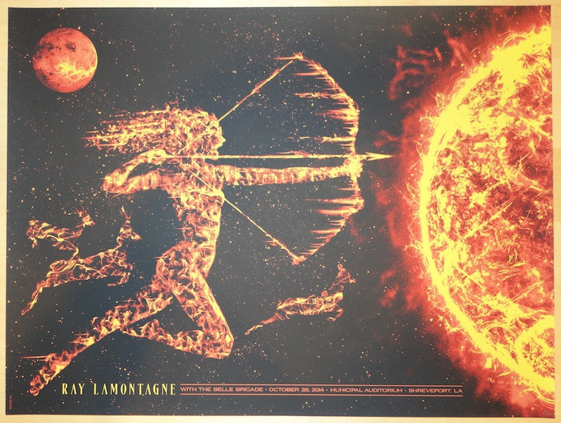 2014 Ray Lamontagne - Shreveport Concert Poster by Todd Slater