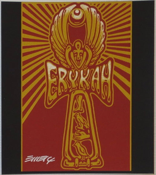 2008 Erykah Badu - Lagos Ankh Silkscreen Handbill By Emek