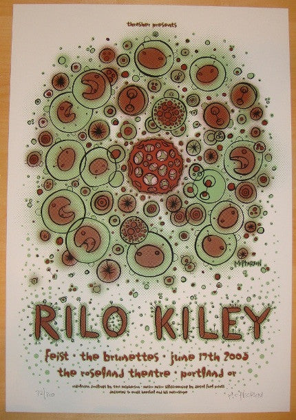 2005 Rilo Kiley - Portland Silkscreen Concert Poster by Tara McPherson