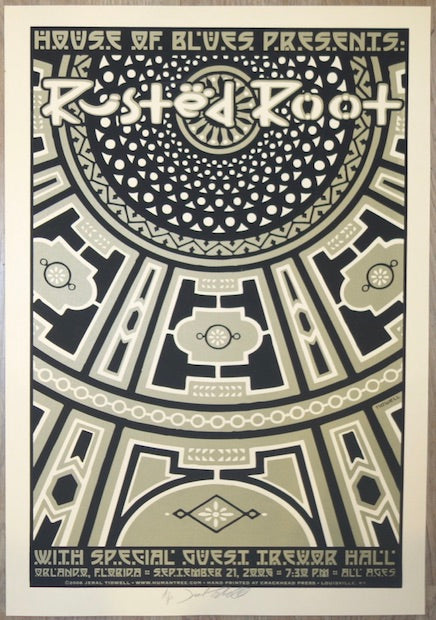 2006 Rusted Root - Orlando Silkscreen Concert Poster by Jeral Tidwell