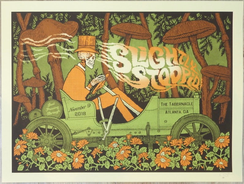 2018 Slightly Stoopid - Atlanta Silkscreen Concert Poster by Methane Studios