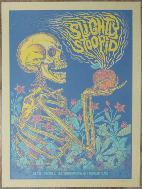 2018 Slightly Stoopid - Chicago Silkscreen Concert Poster by Methane Studios