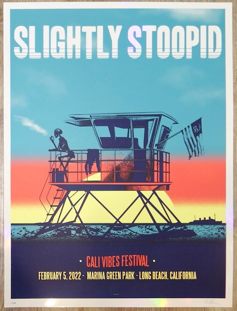 2022 Slightly Stoopid - Long Beach Silkscreen Concert Poster by Ivan Minsloff