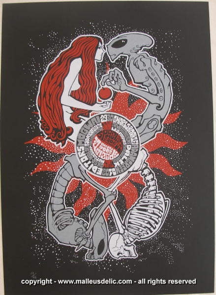 2006 Mogwai - Spaziale Festival "Glow" Variant Concert Poster by Malleus