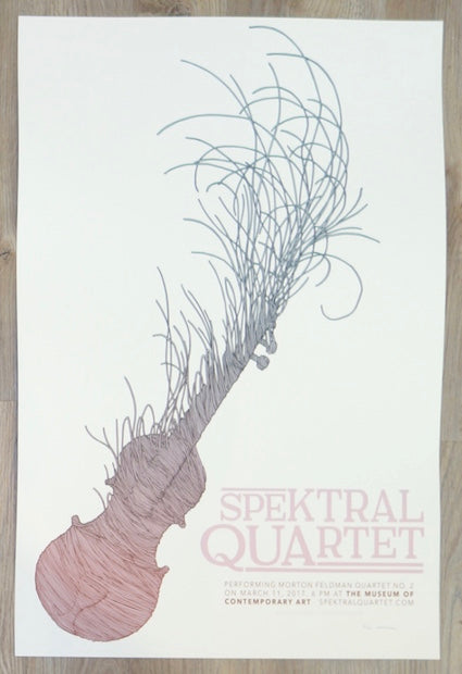 2017 Spektral Quartet - Chicago Silkscreen Concert Poster by Justin Santora