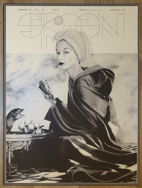 2017 Spoon - Austin Silkscreen Concert Poster by the Silent Giants