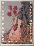 2019 Patty Griffin & Steve Earle - Austin Silkscreen Concert Poster by Neal Williams