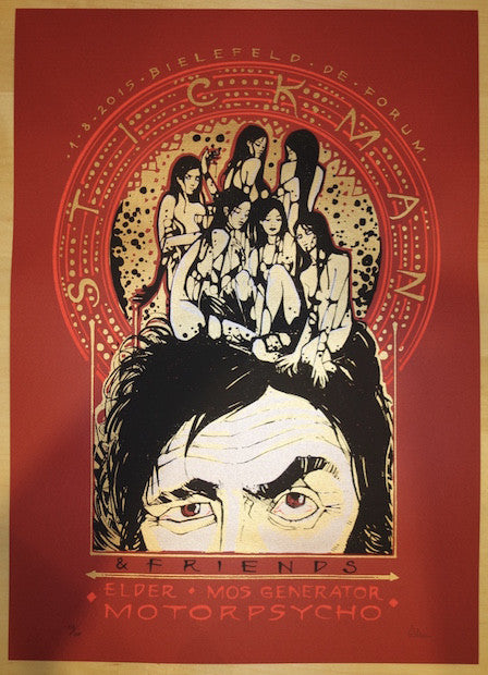 2015 Motorpsycho - Bielefeld Silkscreen Concert Poster by Malleus