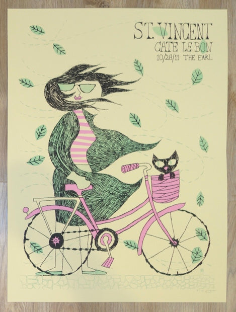2011 St. Vincent - Atlanta Silkscreen Concert Poster by Methane