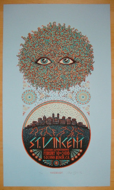 2010 St. Vincent - Silkscreen Concert Poster by Marq Spusta