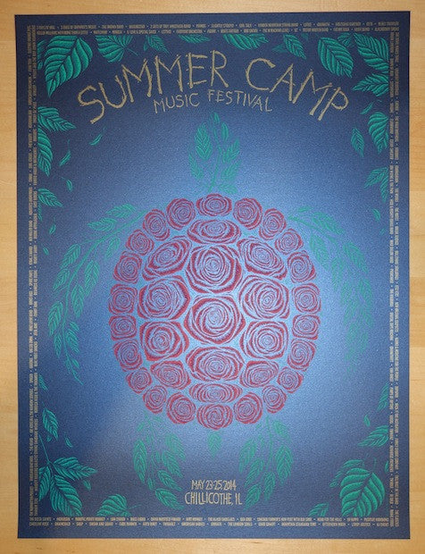 2014 Summer Camp - Blue Variant Concert Poster by Todd Slater