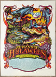 2016 Suwannee Hulaween - String Cheese Incident Linocut Concert Poster by AJ Masthay
