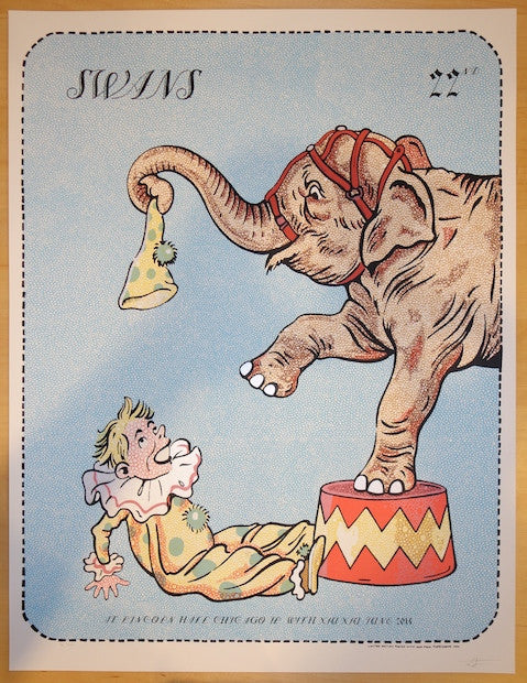 2014 Swans - Chicago Silkscreen Concert Poster by Fugscreens