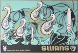 2015 Swans - Tokyo Silkscreen Concert Poster by Junko Mizuno