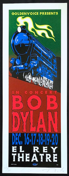 1997 Bob Dylan - Los Angeles Silkscreen Concert Poster by TAZ