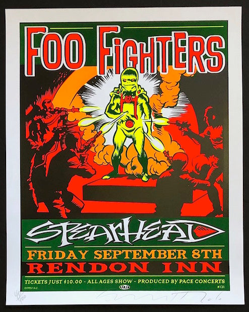 1995 Foo Fighters - New Orleans Silkscreen Concert Poster by TAZ