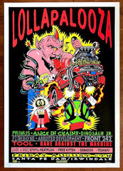 1993 Lollapalooza - Irwindale Silkscreen Concert Poster by TAZ