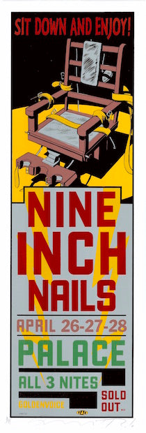 1994 Nine Inch Nails - Los Angeles Silkscreen Concert Poster by 1994 Nine Inch Nails - Los Angeles Silkscreen Concert Poster by