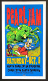1996 Pearl Jam - Charleston Silkscreen Concert Poster by TAZ