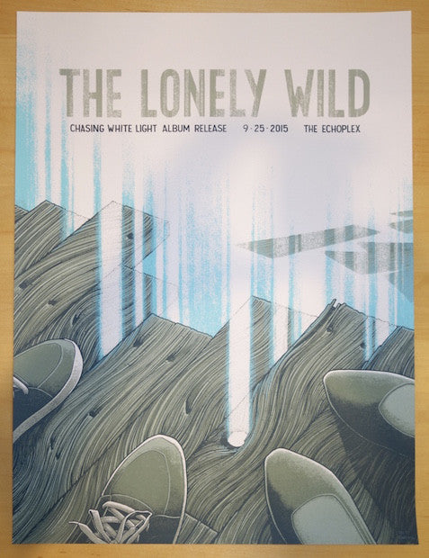 2015 The Lonely Wild - Los Angeles Silkscreen Concert Poster by Justin Santora