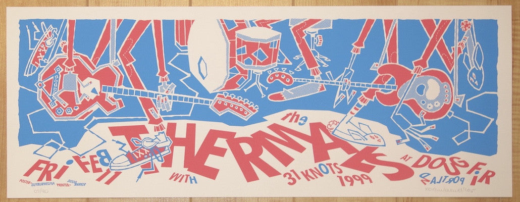 2005 The Thermals - Portland Silkscreen Concert Poster by Guy Burwell