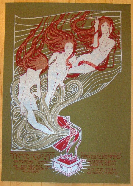 2012 Thomas Negovan - Chicago & Los Angeles Silkscreen Concert Poster by Malleus