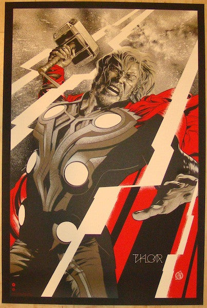 2012 "Thor" - Silkscreen Movie Poster by Martin Ansin