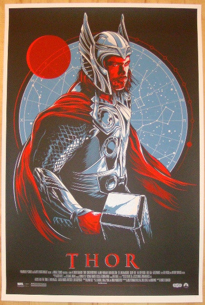 2011 "Thor" - Silkscreen Movie Poster by Ken Taylor