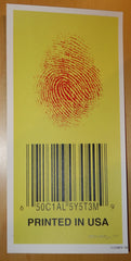 2003 Social System - Yellow Silkscreen Handbill by Emek
