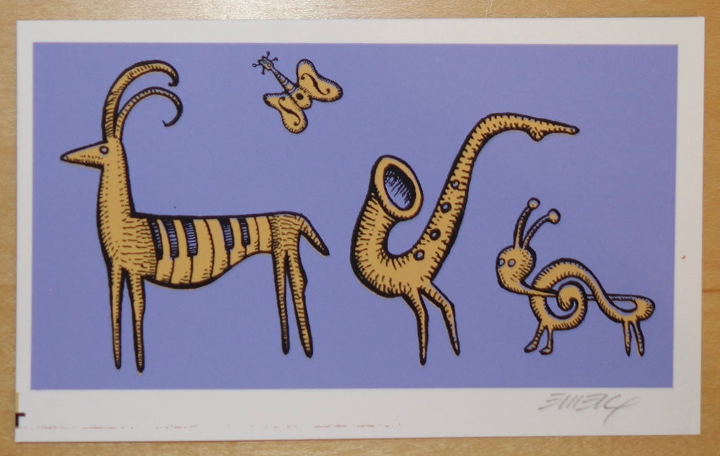 2011 Musical Animals - Small Purple Silkscreen Handbill by Emek