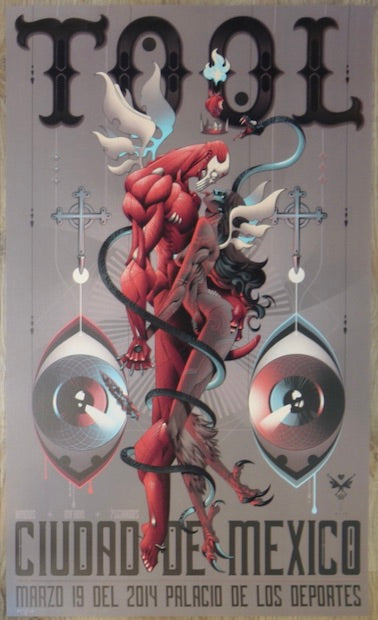 2014 Tool - Mexico City Concert Poster by Alex Arizmendi