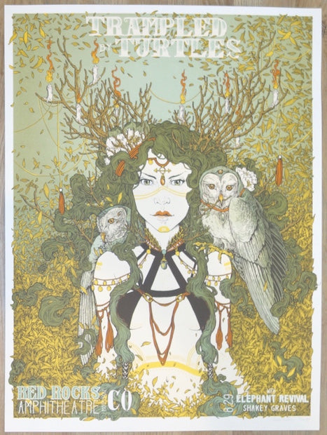 2015 Trampled by Turtles - Red Rocks Silkscreen Concert Poster by Eric ...