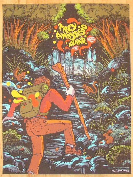 2012 Trey Anastasio - NYC Silkscreen Concert Poster by James Flames