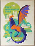 2018 Trey Anastasio Trio - NYC Silkscreen Concert Poster by Tom Whalen