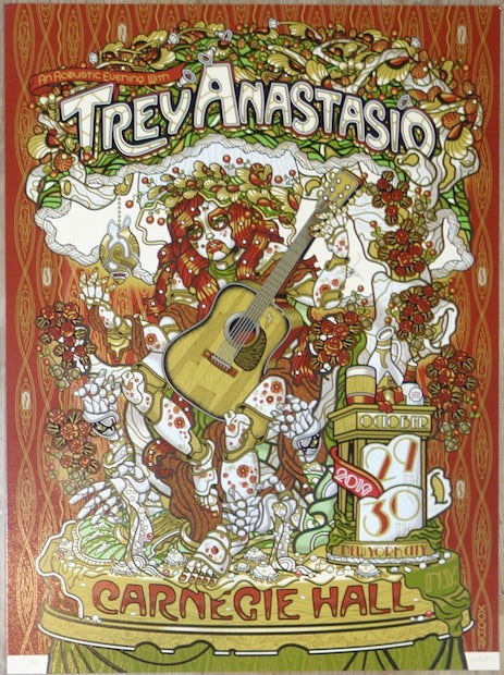 2019 Trey Anastasio - NYC Silkscreen Concert Poster by Guy Burwell