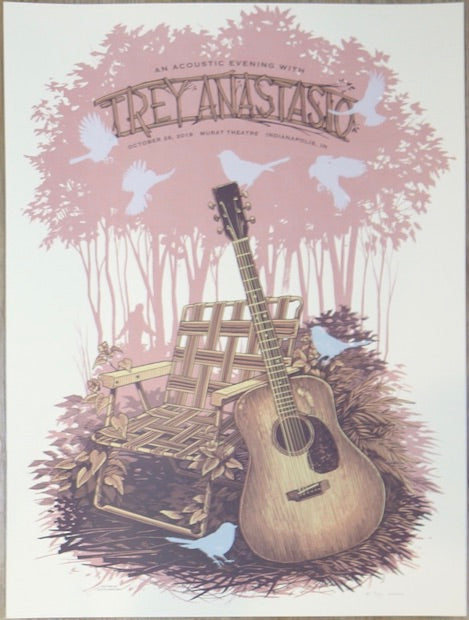 2019 Trey Anastasio - Indianapolis Silkscreen Concert Poster by Justin Santora