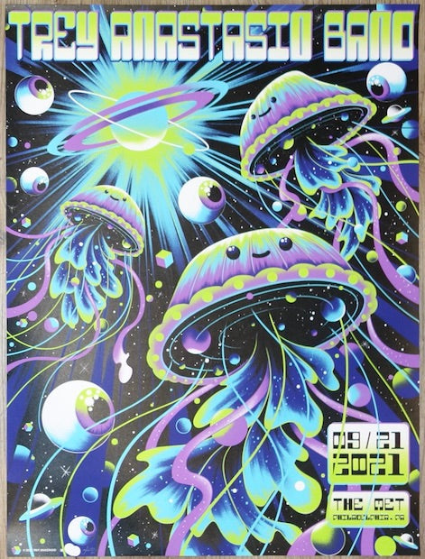 2021 Trey Anastasio - Philadelphia Silkscreen Concert Poster by Arno Kiss