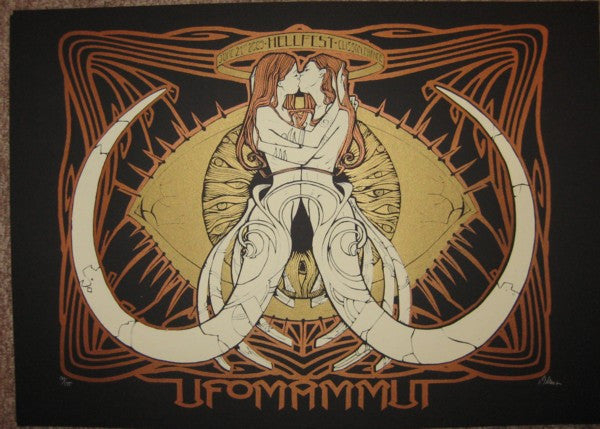 2009 Ufomammut - Hellfest Silkscreen Concert Poster by Malleus