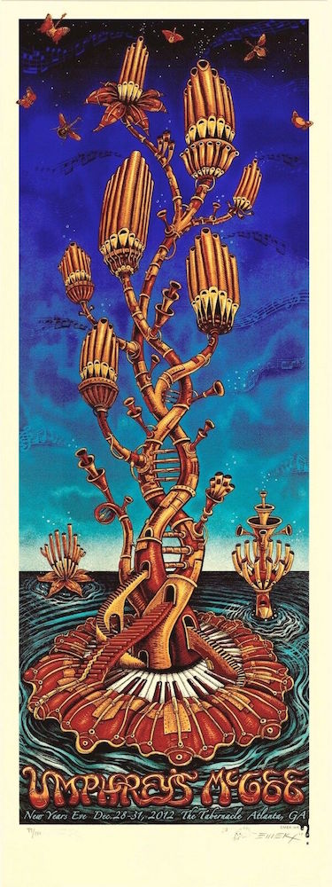 2012 Umphrey's McGee - NYE Atlanta AE Silkscreen Concert Poster by Emek