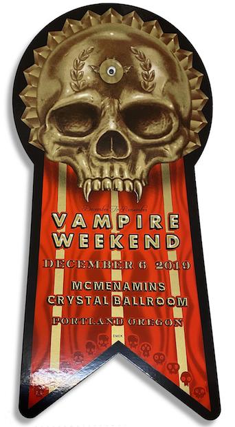 2019 Vampire Weekend - Portland Dye-Cut Concert Poster by Emek