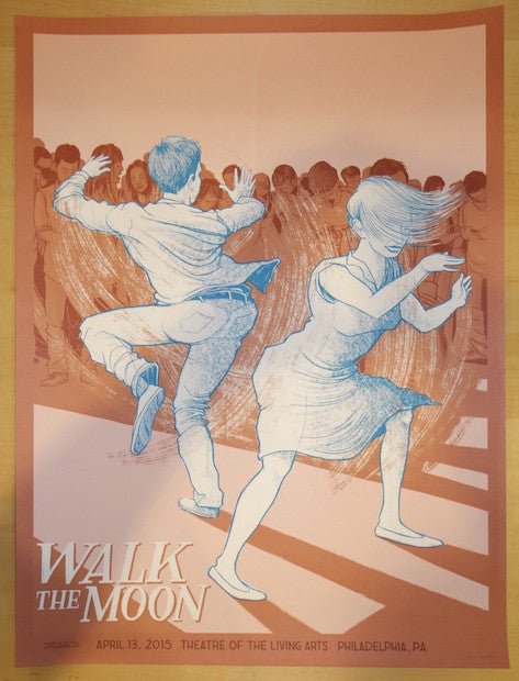 2015 Walk the Moon - Philadelphia Silkscreen Concert Poster by Justin Santora