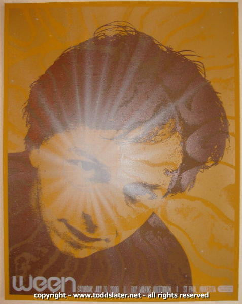 2008 Ween - St. Paul Silkscreen Concert Poster by Todd Slater