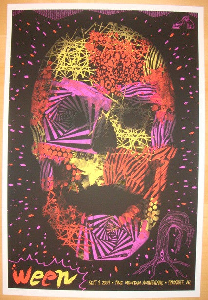 2009 Ween - Flagstaff Silkscreen Concert Poster by Todd Slater
