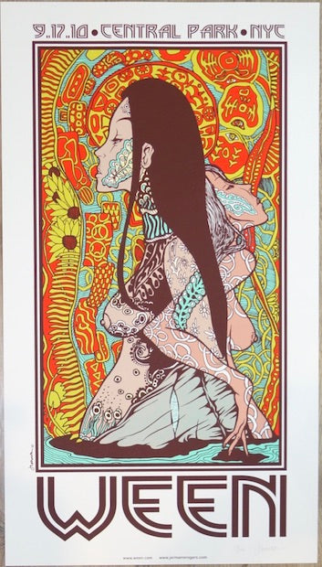 2010 Ween - NYC Silkscreen Concert Poster by Jermaine Rogers