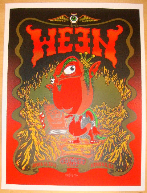 2011 Ween - Athens Silkscreen Concert Poster by Matt Leunig