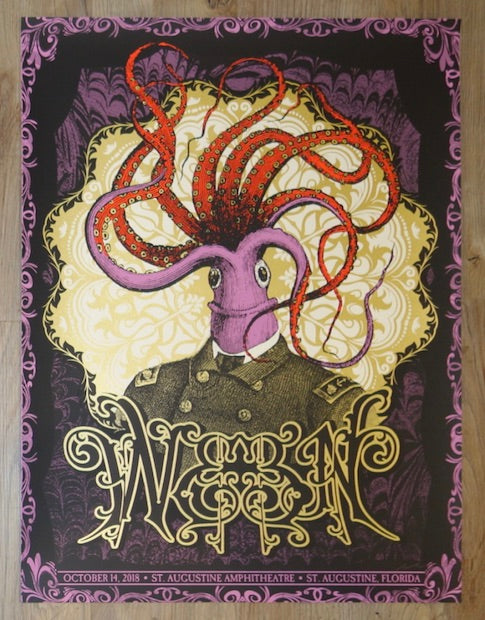 2018 Ween - St. Augustine Silkscreen Concert Poster by Nate Duval